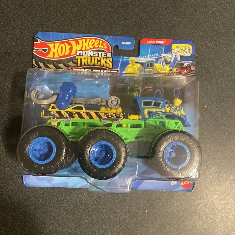 Hot Wheels Monster Trucks Big Rigs 6 Wheels Loco Punk 1:64 Monster Truck New